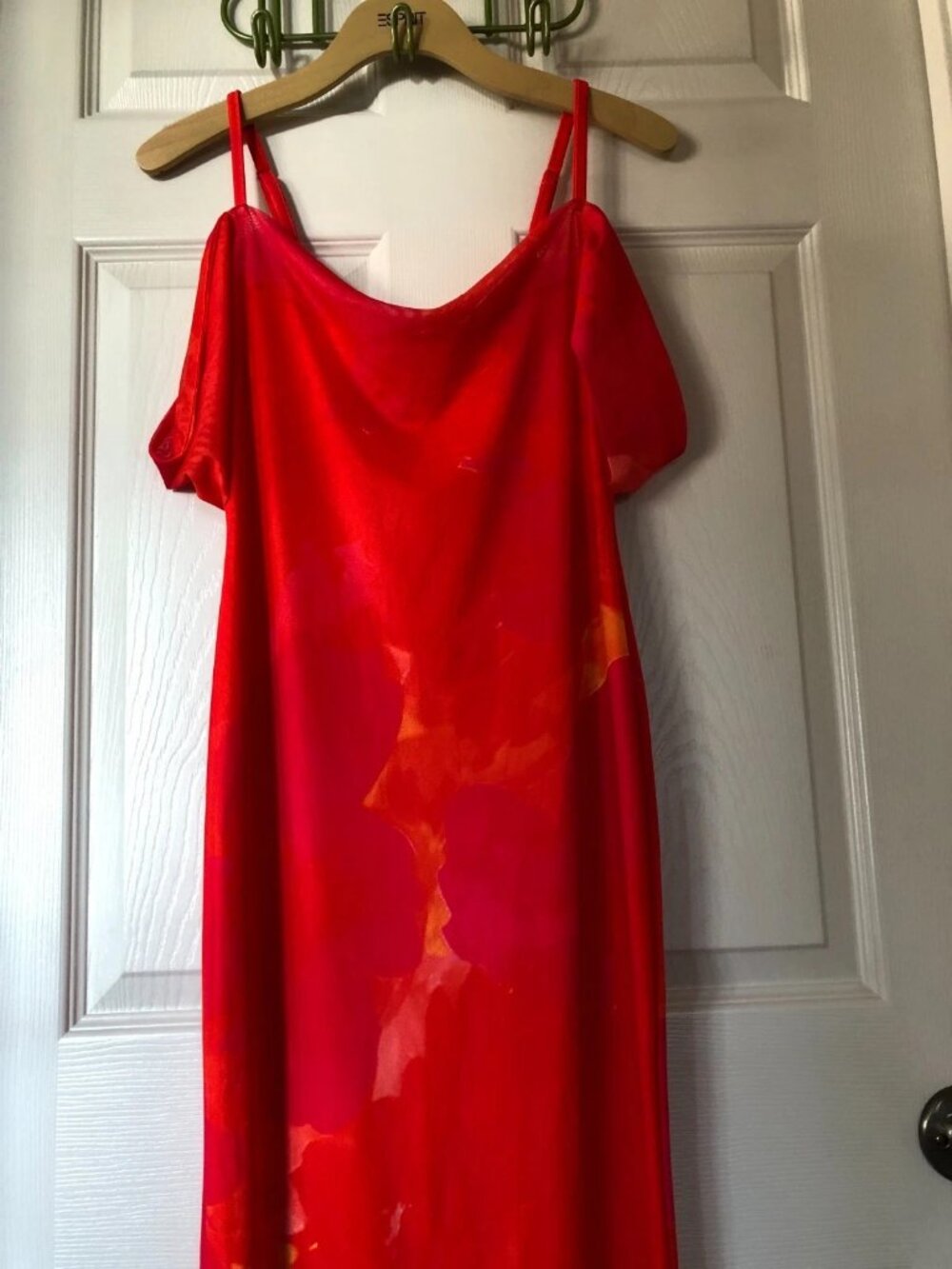 NWT Fashion Spaghetti Strap Long Maxi Dress Cold Shoulder Casual Women's Size S